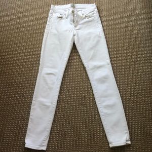 J Cree Toothpick white jeans